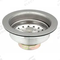 ADVANCE TABCO Sink Drain: Stainless Steel, Chrome, 3 in Overall Ht, 4 1/2 in Overall Dia, Threaded (MPN K-6). Key specifications — Product Type: Sink Drain; Brand: ADVANCE TABCO; Finish: Chrome; Material: Stainless Steel; Includes Overflow: No; Includes: Grid Strainer.