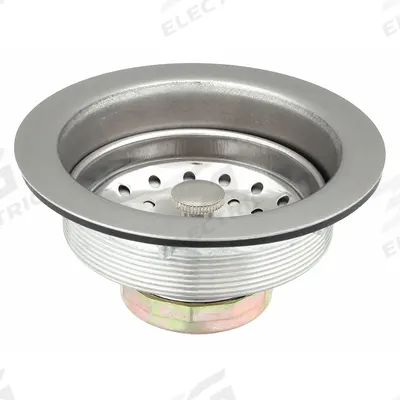 ADVANCE TABCO Sink Drain: Stainless Steel, Chrome, 3 in Overall Ht, 4 1/2 in Overall Dia - Sink Drains with Basket Strainer without Tailpiece