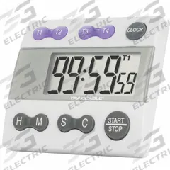 TRACEABLE Alarm Timer: Extra-Loud Alarms Sound for 1 Minute/Memory Recall, 1/2 in Overall Dp, LCD (MPN 5004). Key specifications — Clock Function Included: Yes; Count Direction: Count Down; Features: Memory Recall; Digital Display Screen Type: LCD; Alarm Type: Audible; Brand: TRACEABLE; Maximum Time Setting: 24 hrs.