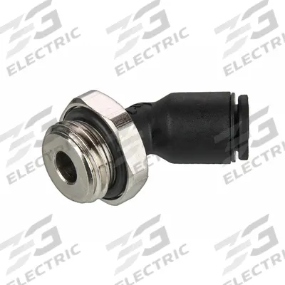 LEGRIS Push-Fit Elbow Fitting: 1/4 mm Pipe x 10 mm OD Size, BSPP x Push-to-Connect - Nylon & Nickel-Plated Brass Tube Fittings