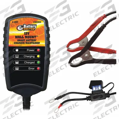 BATTERY DOCTOR Battery Charger and Maintainer: Charging/Maintaining, Auto, Smart - Mounted Battery Chargers