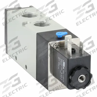 ARO Solenoid Air Control Valve: MaxAir, Four-Way / Two-Position, 24V DC - ARO MaxAir Series Solenoid-Operated Inline Air Control Valves