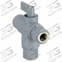 APPROVED VENDOR Manual Three-Way Ball Valve: 3/8 in, PVC, L Flow, Push x Push x Push, One-Piece (MPN 6907690). Key specifications — Brand: APPROVED VENDOR; Handle: Lever.