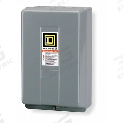 SQUARE D Lighting Magnetic Contactor: 8 Poles, 120V AC, 30 A - Enclosed Mechanically Held Lighting Contactors