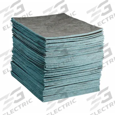 BRADY SPC ABSORBENTS Sorbent Pad: 40 oz Volume Absorbed Per Pad, Polypropylene, Perforated - Leak-Resistant Sorbent Pads