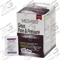 MEDI-FIRST Sinus and Allergy Reliever: Acetaminophen/Phenylephrine HCl, 125 Individual Doses, 250 PK (MPN 81948). Key specifications — Format: Tablet; Strength: Regular Strength; Manufacturer Part Number: 81948; Brand: MEDI-FIRST; Purpose: Nasal Decongestant; Unit Dose: Acetaminophen: 500 mg; Active Ingredient: Phenylephrine HCl; Dose Package Type: Packets.