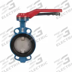 GHIBSON Butterfly Valve: 4 in Pipe Size, Concentric, 250 psi Max. Pressure (CWP), Wafer, FKM, Buna-N (MPN 530S-4). Key specifications — Brand: GHIBSON; Handle Type: Lever; Disc Material: Stainless Steel.