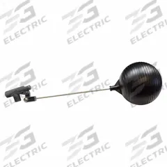 KERICK Float Valve Assembly: For Water Media, Angle Valve Body, Cylindrical, Horizontal Piping, PVC (MPN PS75SS-5). Key specifications — Mounting: Horizontal Piping; Standards: Standard 169; Arm Adjustability: Adjustable; Connection Gender - Side 1: Male; Connection Gender - Side 2: Male; Brand: KERICK; Connection Type - Side 1: NPT; Connection Type - Side 2: NPT.