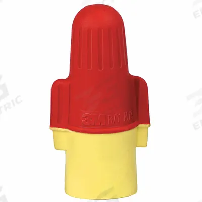 3M Twist-On Wire Connectors: Red/Yellow, Wire Sizes 8 AWG – 8 AWG, 600 V - Wide-Range Wire Connectors