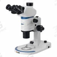 LAXCO, INC Microscope: Stereo, Trinocular, 0.8X to 10X, 23 mm Optical Field of View, Track, 100 mm (MPN LMS-Z400-BL10). Key specifications — attr1026089: Track; attr1026045: 27 in x 34 in; attr1026048: LAXCO, INC; attr1026055: No; attr1026068: 10X; attr1026078: 0.8X to 10X; attr1026095: 100 mm.
