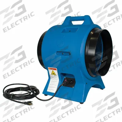 AMERIC Confined Space Fan: 220 V AC, 12 in Duct Dia, 1 hp Horsepower - Axial Fans & Blowers