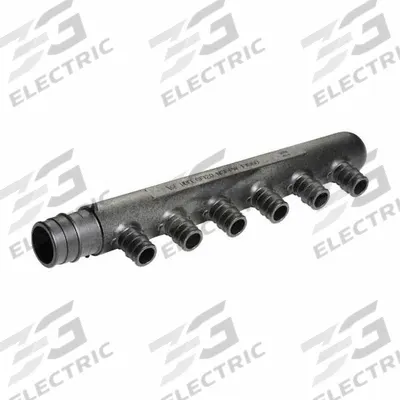 UPONOR Multi-port Tee: Polymer, 1 in, 1/2 in, 1 Inlets, 6 Outlets - Plumbing & Heating Branch Manifolds