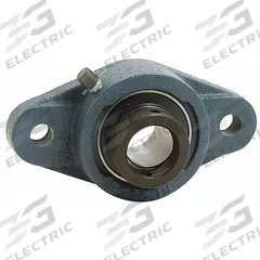 TRITAN 2 Bolt Flange Bearing: Radial Ball, 1 in Bore, Cast Iron, Eccentric Collar, 3 3/4 in Lg (MPN SALF205-16G). Key specifications — Bore Type: Cylindrical; Brand: TRITAN; Lubricant Material: NLGI #2 Equivalent; Mounting Bolt Size: 5/16 in; System of Measurement: Inch.