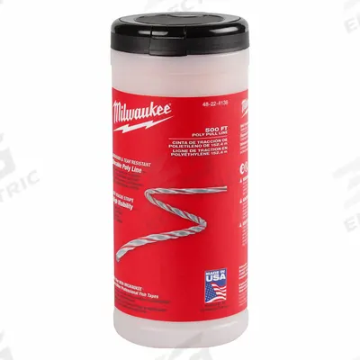 MILWAUKEE Pull Line: For 1/2 in_4 in Conduit, For EMT/IMC/Rigid Types, 500 ft Lg - Fishing Lines