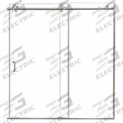 FOREMOST Tub and Shower Door: 56 in Min. Door Wd, 60 in Max. Door Wd, 62 in Overall Ht, Frameless (MPN MRRL6062-CL-BN). Key specifications — Brand: FOREMOST; Door Frame Finish: Brushed Nickel.