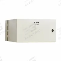 EATON TRIPP LITE Server Rack Enclosure: 6 Rack Units, NEMA 4, 13 5/8 in x 24 in x 30 in, Wall Mount (MPN SRN4G6US). Key specifications — Brand: EATON TRIPP LITE; Includes: (2) Keys; Material: Steel; Features_Broad: Hinged Back.