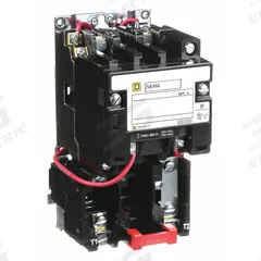 SQUARE D Magnetic Motor Starter: Non-Reversing, 2 Poles, NEMA Size 1, 27 A, 120V AC Coil (MPN 8536SCO1V02). Key specifications — Brand: SQUARE D; Coil Voltage: 110/120V AC; Phase: Three; Operator: None; Terminal Connection Type: Screw Clamp Terminals; Includes Pilot Light: No; Operator Controls: None; Auxiliary Contacts Included: No Auxiliary Contacts Included.