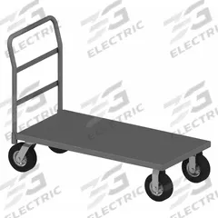 APPROVED VENDOR Platform Truck: 1,500 lb, 72 in L x 36 in W x 13 7/8 in H Deck, Solid, 12 ga Deck (MPN EPT367210SPN95). Key specifications — Side Panel Type: No Side Panels; Brand: APPROVED VENDOR; Color: Gray; Caster/Wheel Configuration: (2) Rigid.