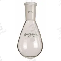 CHEMGLASS Distilling Flask: 100 mL, Colorless, Round, A, 14/20 Compatible with Stopper Size (MPN CG-1512-57). Key specifications — Shape: Round; Body Color: Colorless; Brand: CHEMGLASS; Compatible with Stopper Size: 14/20; USP Specification: Type I.