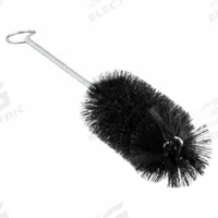 Radial End Brush: 13 in Overall Lg, Natural Hair, Black, 5 in Brush Head Lg, 2 in Bristle Lg (MPN 06144). Key specifications — Brand: TANIS; Non-Sparking: No; Bristle Color: Black; Bristle Material: Natural Hair.