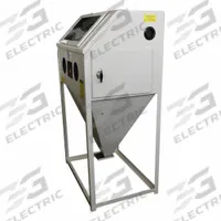 ALC Abrasive Blast Cabinet: Siphon Feed, 48 in W x 24 in D Work Area, 15 cfm (MPN 40411). Key specifications — attr952399: ALC; attr978098: Nozzle; attr978092: Top Door; attr978085: 15 cfm @ 80 psi.