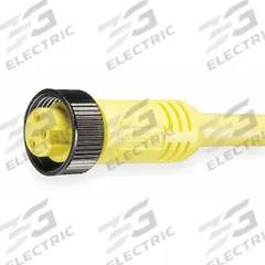 Cordset: 7/8"-16 Female Straight x Bare Wire, 3 Pins, Yellow, PVC, 6 ft Cable Lg, 16 AWG Wire Size (MPN 103000A01F060). Key specifications — Cable Jacket Color: Yellow; NEMA Rating: 6P; Cable Jacket Material: PVC; IP Rating: IP68; Wire Size: 16 AWG; Brand: BRAD HARRISON.