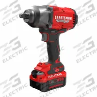 CRAFTSMAN Impact Wrench Kit: 1/2 in Drive Size, 700 ft-lb Fastening Torque, Brushless, 20 V DC Volt (MPN CMCF940M1). Key specifications — attr1170829: Brushless; attr1170832: Standard.