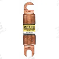 BUSSMANN Forklift Limiter Fuse: ACK Series, Bolt-On, Gen Purpose, 60 A, 130 V DC, Non-Indicating (MPN ACK-60). Key specifications — Brand: BUSSMANN; Series: ACK.