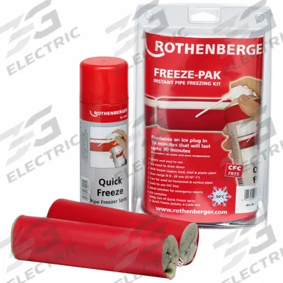 ROTHENBERGER Pipe Freezing Spray Kit: 5/16 in Min Steel Pipe Size, 1 in Max Steel Pipe Size - Pipe Freezing Kits