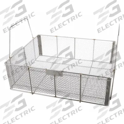 MARLIN STEEL WIRE PRODUCTS Parts Washer Basket: Rectangular, Stainless Steel, Silver - Rectangular Parts Washer Baskets