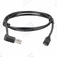 TRIPP LITE Right Angle USB Cable: Type A End 1, Micro B End 2, Black, 36 in Lg (MPN UR050-003-RA). Key specifications — End 1 Connection Type: Type A; Color: Black; Brand: TRIPP LITE; End 2 Connection Type: Micro B.