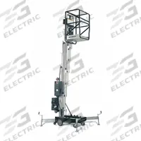 JLG Mobile Personnel Lift: Corded, Push-Around, 24.8 ft Elevated Platform Ht, 26 in x 28 in (MPN 25AM-AC). Key specifications — attr1045274: JLG; attr1045277: Outriggers.