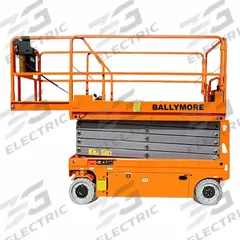 BALLYMORE Mobile Personnel Lift: Battery, Drivable, 26 ft Elevated Platform Ht, 90 in x 45.3 in (MPN DMSL-26W). Key specifications — Brand: BALLYMORE; Features Included: Battery Charger.
