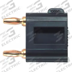 POMONA Mini Double Banana Jack: 1/2 in Lg, 5 A Max Current Measurement, 60 V Max Volt Measurement (MPN 2035-0). Key specifications — Manufacturer Part Number: 2035-0; Body Material: Thermoplastic; Brand: POMONA; Color: Black.