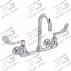 ZURN Gooseneck Service Sink Faucet: Wall, Centerset, Brass, Chrome, 2.2 gpm Flow Rate, Gooseneck (MPN Z842A4-XL). Key specifications — Color/Finish: Chrome; Series: AquaSpec®.