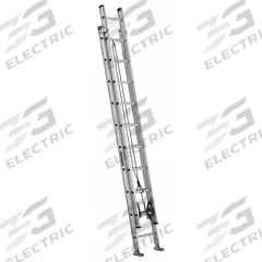 LOUISVILLE LADDER Extension Ladder: 20 ft Ladder Size, Aluminum, 300 lb Load Capacity, 37 lb Wt (MPN AE2220). Key specifications — Color: Silver; Brand: LOUISVILLE LADDER; Removable Fly: Fixed.
