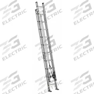 LOUISVILLE LADDER Extension Ladder: 20 ft Ladder Size, Aluminum, 300 lb Load Capacity - Lightweight Aluminum Extension Ladders
