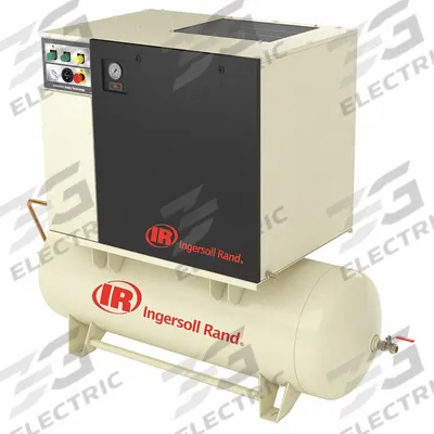 INGERSOLL RAND Rotary Screw Air Compressor w/Air Dryer: Horizontal, 15 hp, 55 cfm - Horizontal Rotary Screw Air Compressors