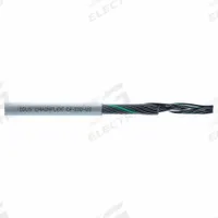 CHAINFLEX Control Cable: 20 AWG Conductor Size, 25 Conductors, PVC, Order by the Foot, Orange (MPN CF130US-05-25). Key specifications — Conductor Size: 20 AWG; Minimum Bend Radius Factor - Fixed: 5 x OD; Minimum Bend Radius Factor - Flexible: 7.5 x OD; Shielding: Unshielded; Brand: CHAINFLEX.