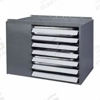 DAYTON Gas Wall and Ceiling Unit Heater: 90,000 BtuH Heating Capacity Input, Propeller (MPN 2RYV2A). Key specifications — Fuel Type: Propane; Combustion Type: Field Convertible; Brand: DAYTON; Fan Type: Propeller; Gas Connection Size, Gas Connection Type: 1/2 in NPT, Male; Overall Dimensions - H x W x D: 22-5/8 in x 30 in x 26-3/8 in.
