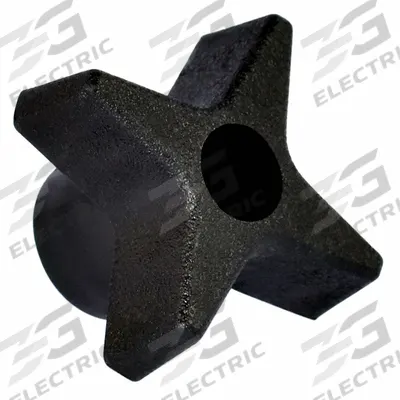 INNOVATIVE COMPONENTS Hand Knobs: 4 Point, Plastic – Steel/Zinc, M6 Thread - 4-Arm Knobs with Threaded Through-Hole