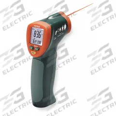 EXTECH Infrared Thermometer: 42510A-NIST, Included, Max Temp/Min Temp, Adj @ 0.10 to 1.00, Std, CE. Key specifications — Features: It Features Adjustable Emissivity For Better Accuracy On a Variety of Surfaces; Testing Functions: Minimum Temperature; Temperature Alerts: High Temperature; Standards: CE; Resolution °F: 0.1°F; Manufacturer Part Number: 42510A-NIST; Mounting Style - NEW: Handheld Only; Intrinsic Safety - NEW: Not Specified Intrinsically Safe.