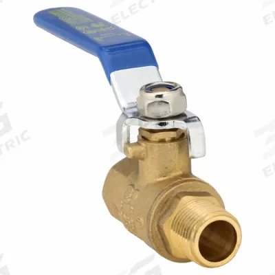 APPROVED VENDOR Manual Two-Way Ball Valve: 3/8 in, Brass, Straight, MNPT x FNPT - Brass Ball Valves