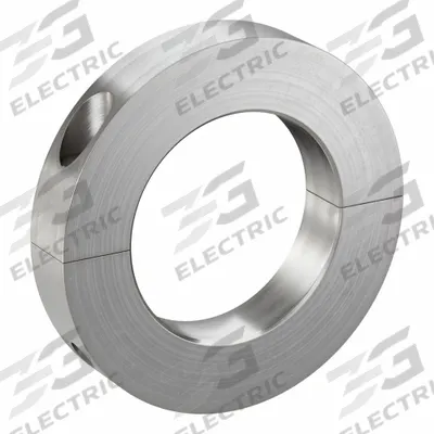 CLIMAX METAL PRODUCTS Shaft Collar: 2-Piece, Inch, Round, Clamp-On, 2 1/8 in Bore Dia - Stainless Steel Recessed-Screw Shaft Collars