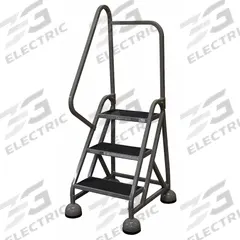 COTTERMAN Rolling Ladder: 2.3 ft Platform Ht, Partially Assembled, Steel, Wt-Actuated Auto-Lock (MPN ST-322 A2 C1 P5). Key specifications — Includes Handrails: Handrails Included; Material: Steel; Brand: COTTERMAN; Color: Gray.