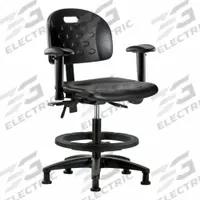 Ergonomic Chair: Polyurethane, Arms Included, Ht Range 19 3/4 in to 27 1/2 in, 18 in Seat Wd, Adj (MPN BR-HPMBCH-RG-T0-A1-BF-RG-BLK). Key specifications — Foot Support: Yes; Back Tilt Backward: 13.5°; Back Tilt Forward: 10.5°; Base Material: Nylon; Brand: APPROVED VENDOR; Product Type: Ergonomic Chair; ESD-Safe: Not ESD Safe.