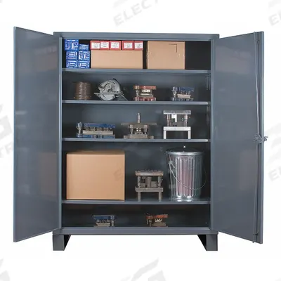 DURHAM MFG Storage Cabinet: 36 in x 18 in x 78 in, Swing Handle & Padlock Hasp - Industrial Shelf Cabinets