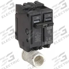 GE Miniature Circuit Breaker: THQL, 20 A, 120/240V AC, Single Phase, 10kA at 120/240V AC, 2 Poles (MPN THQL21WY20). Key specifications — Amps: 20 A; AC Voltage Rating: 120/240V AC; Phase: Single; Max. AIR Rating: 10kA at 120/240V AC; For Use With: Power Mark Gold Load Centers and AQ Lighting Panels.