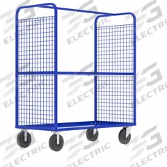 VALLEY CRAFT Cage Cart: 2,000 lb, Overall Dim. 57 in L x 30 in W x 68 in H, Adj, 1 Shelves, Rubber (MPN F89729VCBL). Key specifications — Caster/Wheel Configuration: (2) Swivel; Color: Blue; Shelf Adjustability: Adjustable; Brand: VALLEY CRAFT.