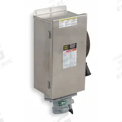 SQUARE D Safety Switch: Fusible, 100 A, Three Phase, 600V AC, 304 Stainless Steel, Indoor/Outdoor (MPN H363DSWA). Key specifications — Brand: SQUARE D; Compatible Plug Series: Appleton Powertite.